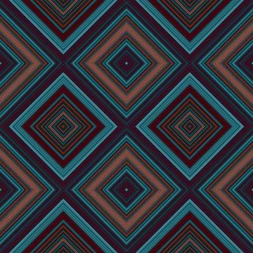 Rhombus and square seamless pattern. The pattern is colored diagonal lines Stock Photos