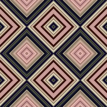 Rhombus and square seamless pattern. The pattern is colored diagonal lines Foto stock