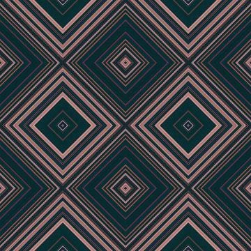Rhombus and square seamless pattern. The pattern is colored diagonal lines Stock Photos