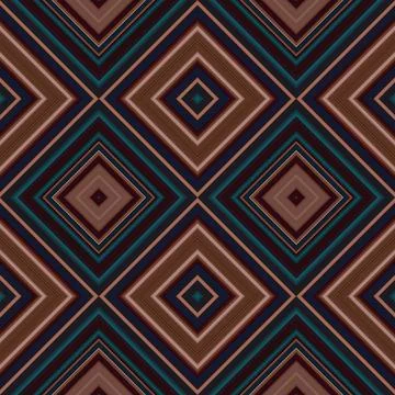 Rhombus and square seamless pattern. The pattern is colored diagonal lines Stock Photos