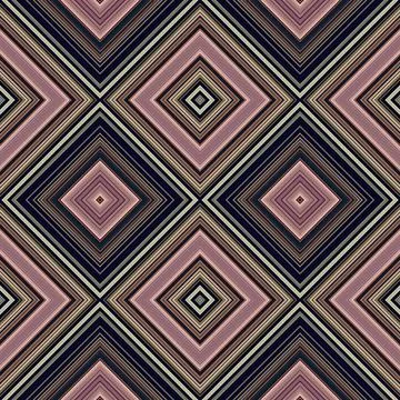 Rhombus and square seamless pattern. The pattern is colored diagonal lines Stock Photos