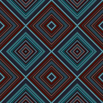 Rhombus and square seamless pattern. The pattern is colored diagonal lines Foto stock