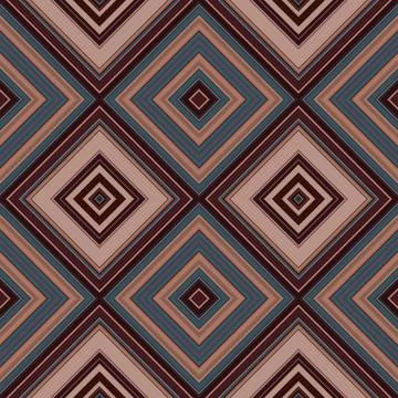 Rhombus and square seamless pattern. The pattern is colored diagonal lines Stock Photos