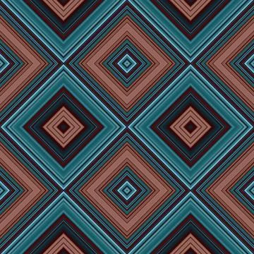 Rhombus and square seamless pattern. The pattern is colored diagonal lines Stock Photos