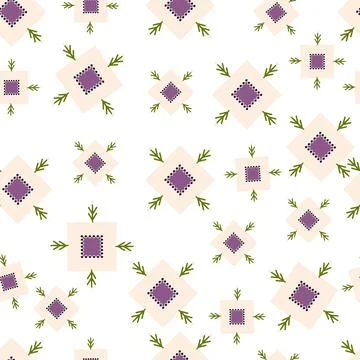 Rhombus and twig Stock Illustration
