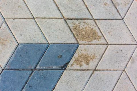 Rhombus concrete tiles pattern texture background 库存照片