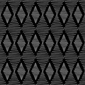 Rhombus with curves Stock Illustration