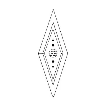 Rhombus, Diamond, crystal, logo of the elements of nature. Elements of ethno, Stock Illustration