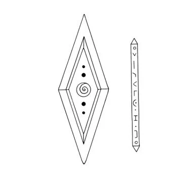 Rhombus, Diamond, crystal, logo of the elements of nature. Elements of ethno, Illustrazione stock