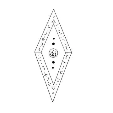 Rhombus, Diamond, crystal, logo of the elements of nature. Elements of ethno, Illustrazione stock