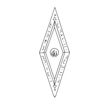 Rhombus, Diamond, crystal, logo of the elements of nature. Elements of ethno, Stock Illustration
