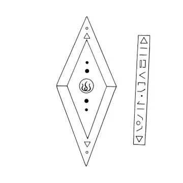 Rhombus, Diamond, crystal, logo of the elements of nature. Elements of ethno, Stock Illustration