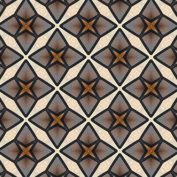 Rhombus-Floral Modern Geometric Pattern | Vector2025-038dvm Stock Illustration
