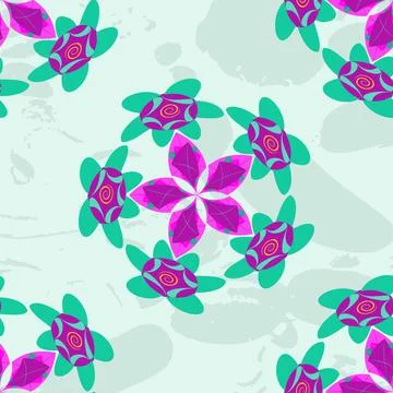 Rhombus flower Stock Illustration