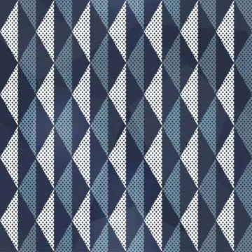 Rhombus geometric seamless pattern Stock Illustration