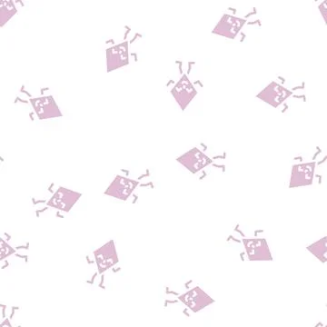 Rhombus geometric shape character glyph vector seamless pattern 库存插图