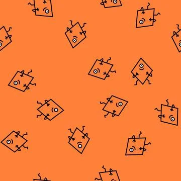 Rhombus geometric shape character vector seamless pattern Illustrazione stock