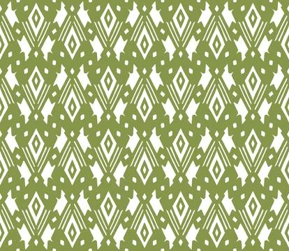 Rhombus (Green, White) Stock Illustration
