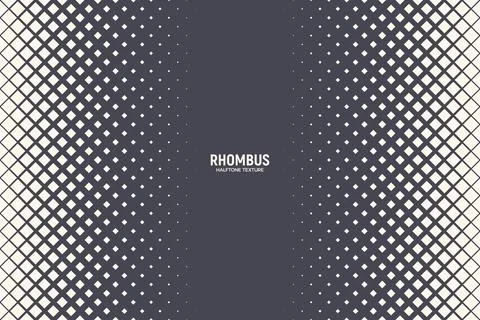 Rhombus Halftone Pattern Vector Geometric Technology Abstract Background Stock Illustration