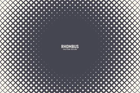 Rhombus Halftone Texture Vector Frame Geometric Technology Abstract Background Stock Illustration