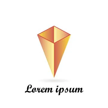 Rhombus logo design on a white background Stock Illustration