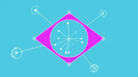 RHOMBUS or DIAMOND SHAPE structure. ALPHA MATTE Video stock 33973257