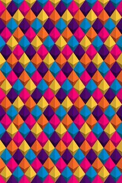 Rhombus pattern on colorful gradient background. Abstract design template for Illustrazione stock