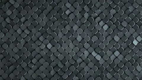 Rhombus pattern metallic surface 3D render loopable animation 4k UHD 3840x2160 Stock Footage 89651571