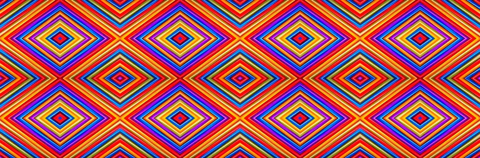 Rhombus pattern panoramic image Stock Photos