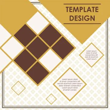 Rhombus pattern template poster design Stock Illustration