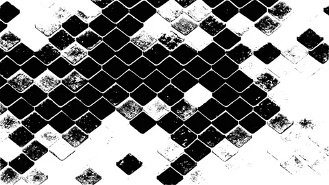 Rhombus pattern transition mask Stock Footage 172064296