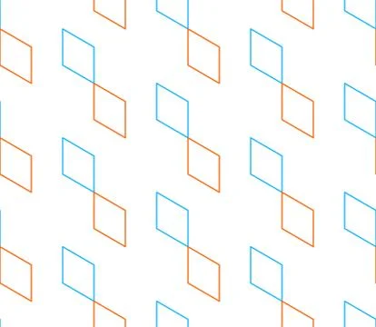 Rhombus pattern on white, seamless backdrop, minimalistic design Illustrazione stock