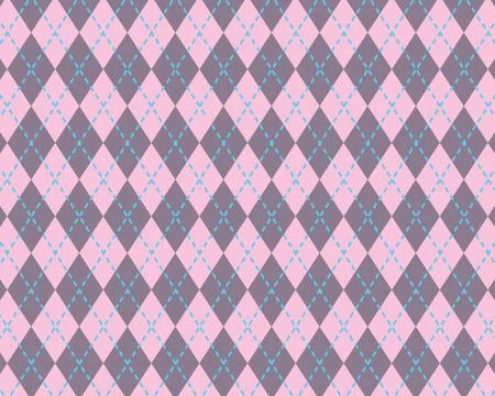 Rhombus pink seamless pattern Stock Illustration