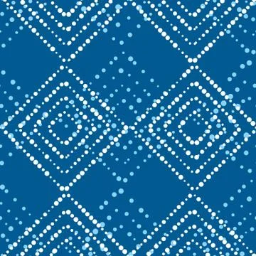 Rhombus plaid concept seamless pattern. modern simple dots repeatable motif i イラスト素材