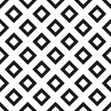 Rhombus seamless pattern in black and white Stock Illustration