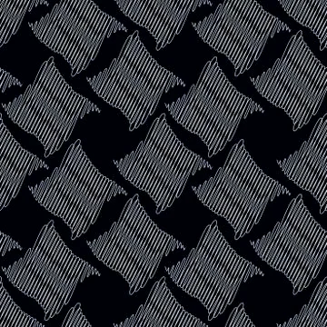 The rhombus is shaded with a single line . Vector seamless background. Monoch Stock Illustration