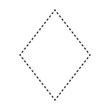 Rhombus shape dashed symbol vector icon for creative graphic design ui element Stock Illustration