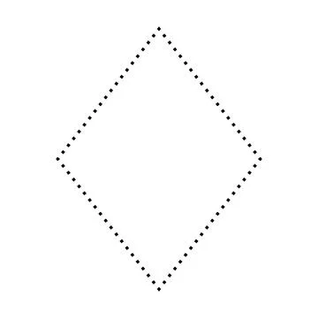 Rhombus shape dotted symbol vector icon for creative graphic design ui element Stock Illustration