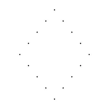 Rhombus shape dotted symbol vector icon for creative graphic design ui element Stock Illustration