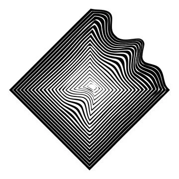 Rhombus shape with glitch and liquid. Light holography of the 80s-90s. Vaporwave 스톡 일러스트