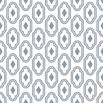 Rhombus shape seamless line vector pattern. Illustrazione stock