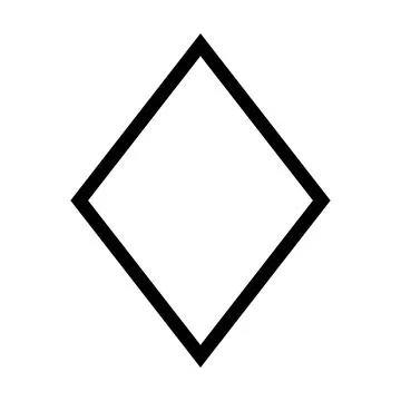 Rhombus shape symbol vector icon for creative graphic design ui element Stock Illustration
