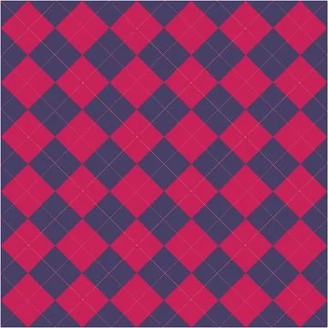 Rhombus Square Golf Pattern Design In Dark Blue And Cherry Red Color Stock Illustration