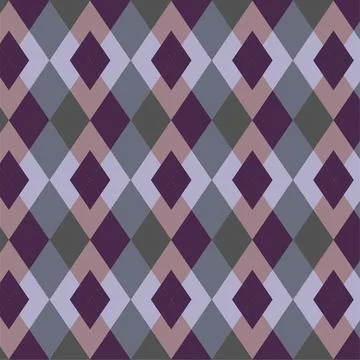Rhombus Square Pattern Design In Violet Green Grey Color Stock Illustration
