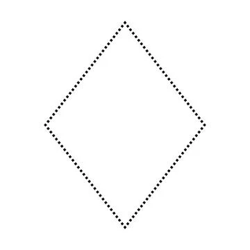 Rhombus symbol dotted shape vector icon for creative graphic design ui element Stock Illustration