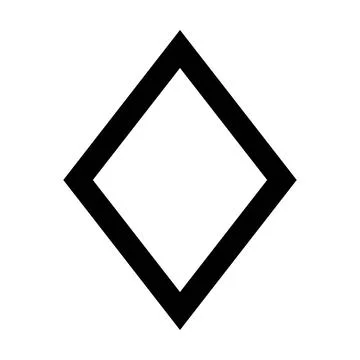 Rhombus symbol shape vector icon for creative graphic design ui element Stock Illustration