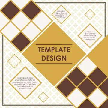Rhombus template design Stock Illustration