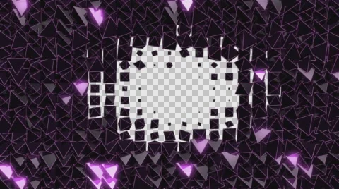 Rhombus transition Alpha Channel 3 Stock Footage 63495163