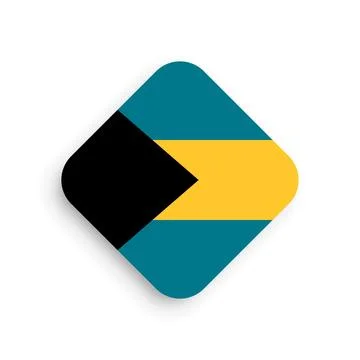 Rhombus vector flag of Bahamas Stock-Illustration