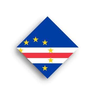 Rhombus vector flag of Cape Verde Stock Illustration